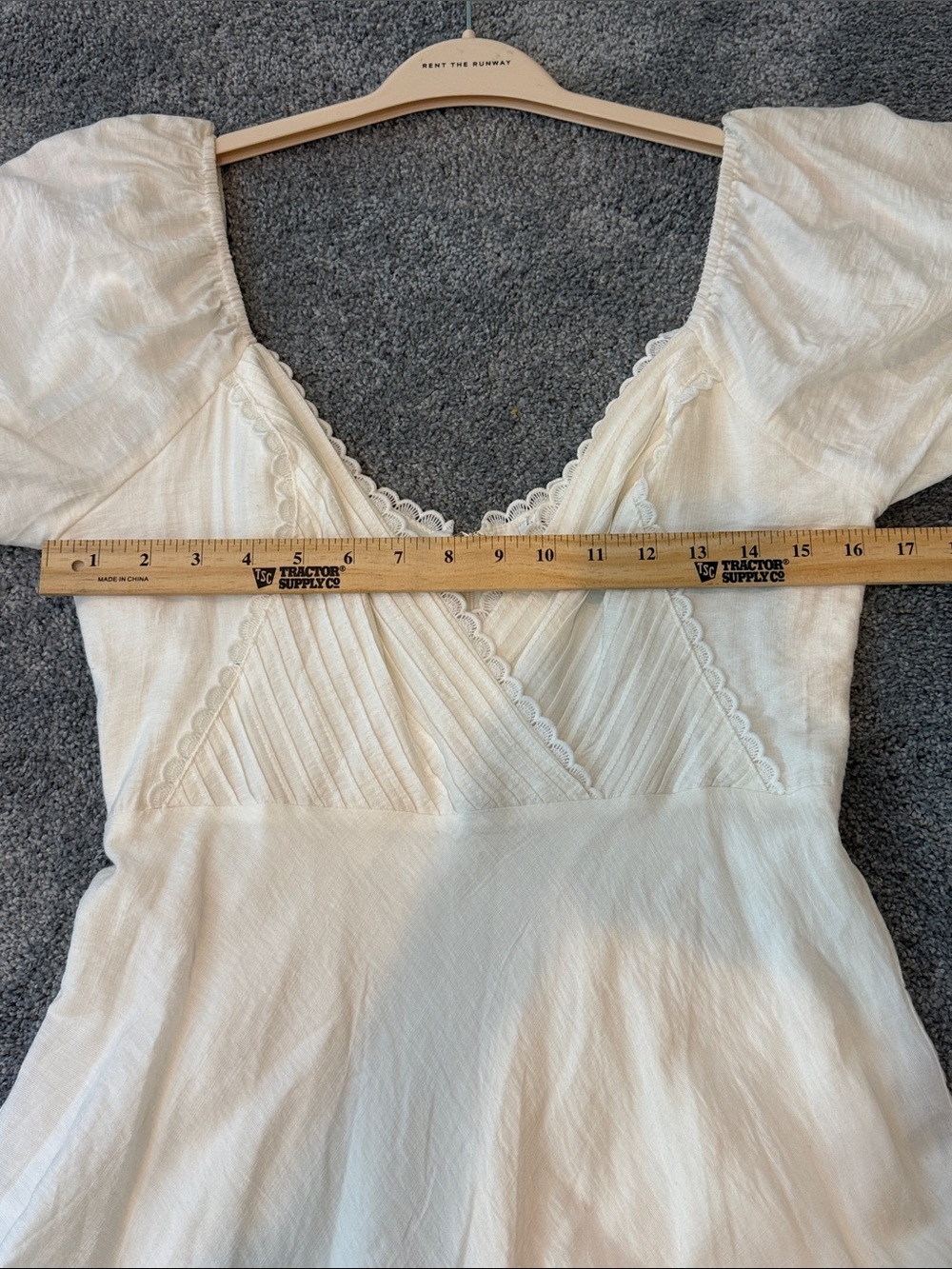 Saints + Secrets White Babydoll Mini Dress Large NWT | Cottagecore Boho - Picture 8 of 10